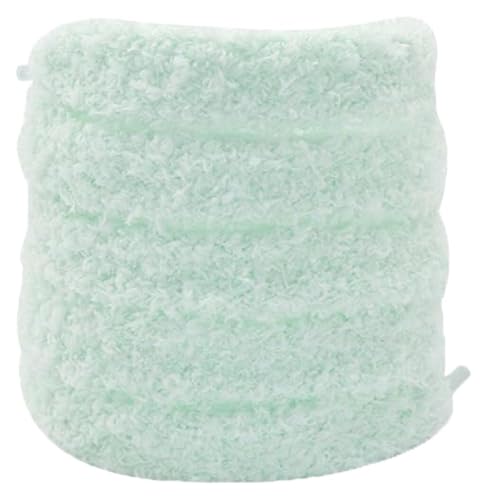 RSRSR Sneaker-Schnürsenkel, 1,5 cm, Flache Schnürsenkel aus Plüschstoff for lässige Sneakers, Jogginghosen, Kapuzenpullover-Kordelzug(Mint Green,7.375) von RSRSR