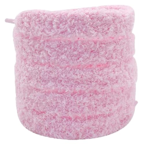 RSRSR Sneaker-Schnürsenkel, 1,5 cm, Flache Schnürsenkel aus Plüschstoff for lässige Sneakers, Jogginghosen, Kapuzenpullover-Kordelzug(Pink,120) von RSRSR