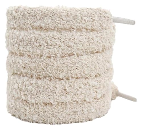RSRSR Sneaker-Schnürsenkel, 1,5 cm, leuchtende Farben, Flache Schnürsenkel aus Plüschstoff for lässige Sneaker, klobige Sneakers(Apricot,150) von RSRSR