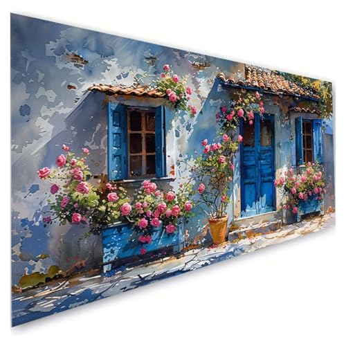 Diamond Painting Anlage Diamond Painting Erwachsene Groß XXL 100x180cm, 5D Diamant Paintings Bilder Häuser Malen Nach Zahlen Anfänger, DIY Full Drill Diamant Malerei Bastelset, Zimmer Deko G2-961 von RSZYUUNG