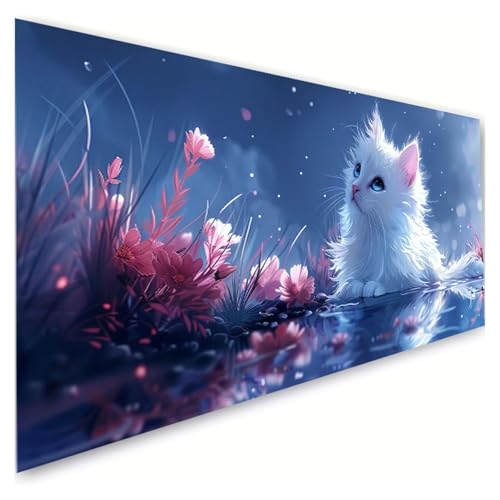 Diamond Painting Anlage Diamond Painting Erwachsene Groß XXL 100x220cm, 5D Diamant Paintings Bilder Katze Malen Nach Zahlen Anfänger, DIY Full Drill Diamant Malerei Bastelset, Zimmer Deko G2-221 von RSZYUUNG
