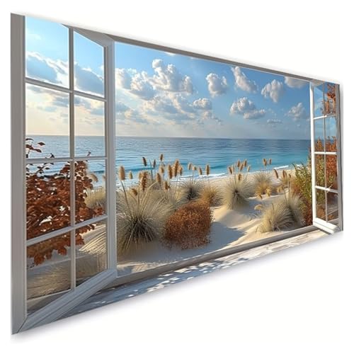 Diamond Painting Anlage Diamond Painting Erwachsene Groß XXL 70x140cm,5D Diamant Paintings Bilder Meer Malen Nach Zahlen Anfänger,DIY Full Drill Diamant Malerei Stickerei Bastelset,Zimmer Deko G2-915 von RSZYUUNG