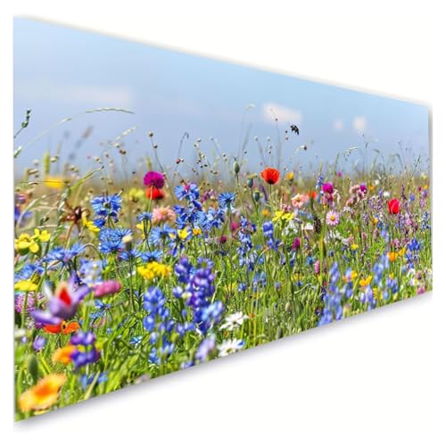 Diamond Painting Blume Diamond Painting Erwachsene Groß XXL 50x100cm, 5D Diamant Paintings Bilder Gänseblümchen Malen Nach Zahlen Anfänger, DIY Diamant Malerei Stickerei Bastelset, Zimmer Deko G2-205 von RSZYUUNG