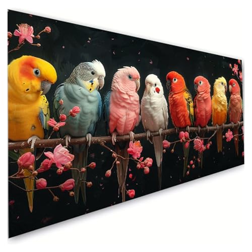 Diamond Painting Bunt Diamond Painting Erwachsene Groß XXL 100x220cm, 5D Diamant Paintings Bilder Papagei Malen Nach Zahlen Anfänger, DIY Full Drill Diamant Malerei Bastelset, Zimmer Deko G2-299 von RSZYUUNG