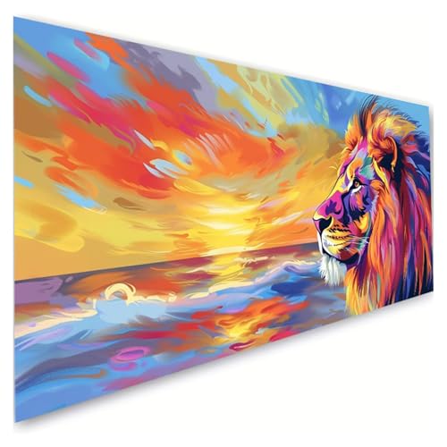 Diamond Painting Bunt Diamond Painting Erwachsene Groß XXL 50x100cm, 5D Diamant Paintings Bilder Löwe Malen Nach Zahlen Anfänger, DIY Full Drill Diamant Malerei Stickerei Bastelset, Zimmer Deko G2-143 Diamond Painting Bunt Diamond Painting Erwachsene Groß XXL 50x100cm, 5D Diamant Paintings Bilder Löwe Malen Nach Zahlen Anfänger, DIY Full Drill Diamant Malerei Stickerei Bastelset, Zimmer Deko G2-143 von RSZYUUNG