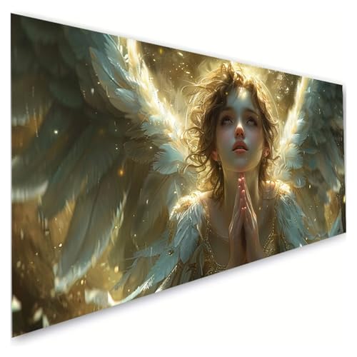 Diamond Painting Engel Diamond Painting Erwachsene Groß XXL 70x140cm,5D Diamant Paintings Bilder Flügel Malen Nach Zahlen Anfänger,DIY Full Drill Diamant Malerei Stickerei Bastelset,Zimmer Deko G2-921 von RSZYUUNG