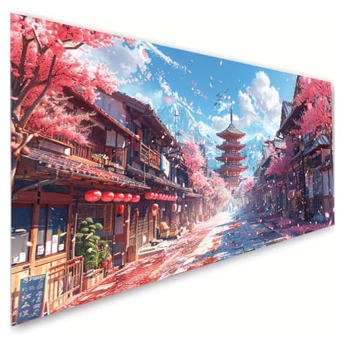 Diamond Painting Erwachsene Groß 100x180cm,5D Diamant Painting Bilder Straßenansicht Diamond Paintings Kinder Häuser Diamond-painting,DIY Mosaikherstellung Basteln,Weihnachten Deko Wohnzimmer G2-968 von RSZYUUNG