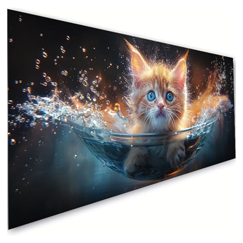 Diamond Painting Erwachsene Groß XXL 100x180cm, 5D Diamant Painting Bilder Katze Diamond Paintings Kinder Wasserbecher Diamond-painting, DIY Mosaikherstellung Basteln Mädchen, Deko Wohnzimmer G2-78 Diamond Painting Erwachsene Groß XXL 100x180cm, 5D Diamant Painting Bilder Katze Diamond Paintings Kinder Wasserbecher Diamond-painting, DIY Mosaikherstellung Basteln Mädchen, Deko Wohnzimmer G2-78 von RSZYUUNG