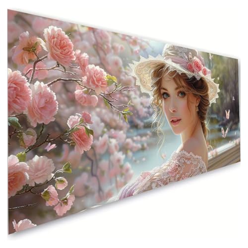 Diamond Painting Erwachsene Groß XXL 100x180cm, 5D Diamant Painting Bilder Rose Diamond Paintings Kinder Prinzessin Diamond-painting, DIY Mosaikherstellung Basteln Mädchen, Deko Wohnzimmer G2-980 von RSZYUUNG