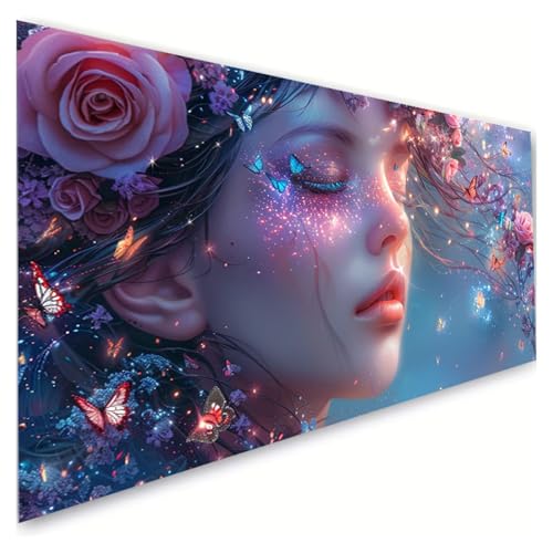 Diamond Painting Erwachsene Groß XXL 100x180cm, 5D Diamant Painting Bilder Schmetterling Diamond Paintings Kinder Frau Diamond-painting, DIY Mosaikherstellung Basteln Mädchen, Deko Wohnzimmer G2-982 von RSZYUUNG