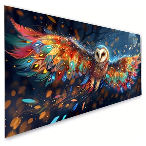 Diamond Painting Erwachsene Groß XXL 100x220cm, 5D Diamant Painting Bilder Eule Diamond Paintings Kinder Bunt Diamond-painting, DIY Mosaikherstellung Basteln Mädchen Geschenke, Deko Wohnzimmer G2-396 von RSZYUUNG