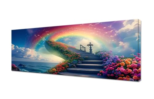 Diamond Painting Erwachsene Groß XXL 100x40cm, 5D Diamond Painting Regenbogen Diamant Paintings Bilder Wolken Diamonds Crystal Art, DIY Full Drill Diamant Malerei Stickerei Set, Deko Wohnzimmer R1-310 Diamond Painting Erwachsene Groß XXL 100x40cm, 5D Diamond Painting Regenbogen Diamant Paintings Bilder Wolken Diamonds Crystal Art, DIY Full Drill Diamant Malerei Stickerei Set, Deko Wohnzimmer R1-310 von RSZYUUNG