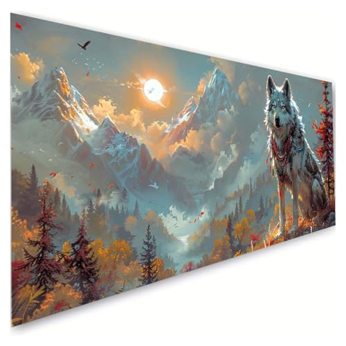 Diamond Painting Erwachsene Groß XXL 10x20cm, 5D Diamant Painting Bilder Berg Diamond Paintings Kinder Wolf Diamond-painting, DIY Mosaikherstellung Basteln Mädchen Geschenke, Deko Wohnzimmer G2-978 von RSZYUUNG