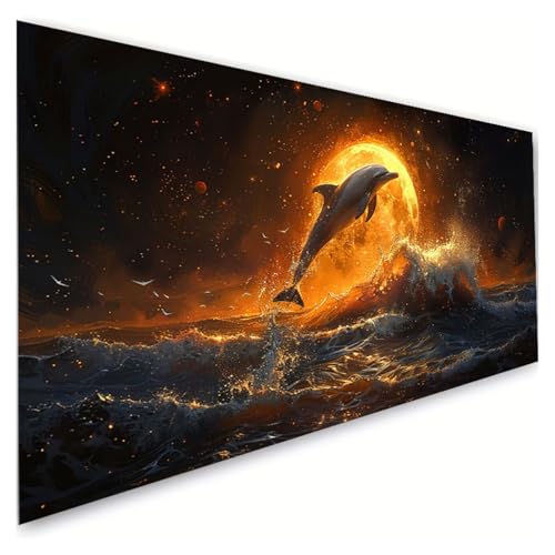 Diamond Painting Erwachsene Groß XXL 30x60cm, 5D Diamant Painting Bilder Delphin Diamond Paintings Kinder Meereswellen Diamond-painting, DIY Mosaikherstellung Basteln Mädchen, Deko Wohnzimmer G2-560 Diamond Painting Erwachsene Groß XXL 30x60cm, 5D Diamant Painting Bilder Delphin Diamond Paintings Kinder Meereswellen Diamond-painting, DIY Mosaikherstellung Basteln Mädchen, Deko Wohnzimmer G2-560 von RSZYUUNG