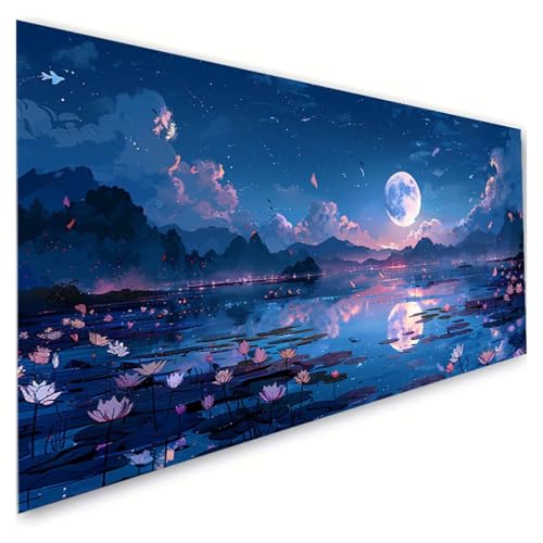 Diamond Painting Erwachsene Groß XXL 30x60cm, 5D Diamant Painting Bilder Mond Diamond Paintings Kinder Lotus Diamond-painting, DIY Mosaikherstellung Basteln Mädchen Geschenke, Deko Wohnzimmer G2-108 Diamond Painting Erwachsene Groß XXL 30x60cm, 5D Diamant Painting Bilder Mond Diamond Paintings Kinder Lotus Diamond-painting, DIY Mosaikherstellung Basteln Mädchen Geschenke, Deko Wohnzimmer G2-108 von RSZYUUNG
