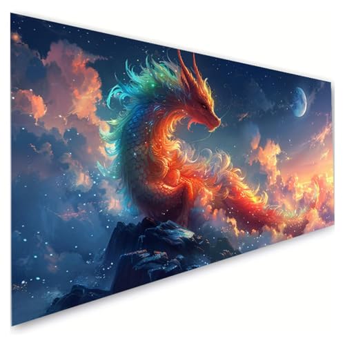 Diamond Painting Erwachsene Groß XXL 40x90cm, 5D Diamant Painting Bilder Drachen Diamond Paintings Kinder Mond Diamond-painting, DIY Mosaikherstellung Basteln Mädchen Geschenke, Deko Wohnzimmer G2-138 Diamond Painting Erwachsene Groß XXL 40x90cm, 5D Diamant Painting Bilder Drachen Diamond Paintings Kinder Mond Diamond-painting, DIY Mosaikherstellung Basteln Mädchen Geschenke, Deko Wohnzimmer G2-138 von RSZYUUNG