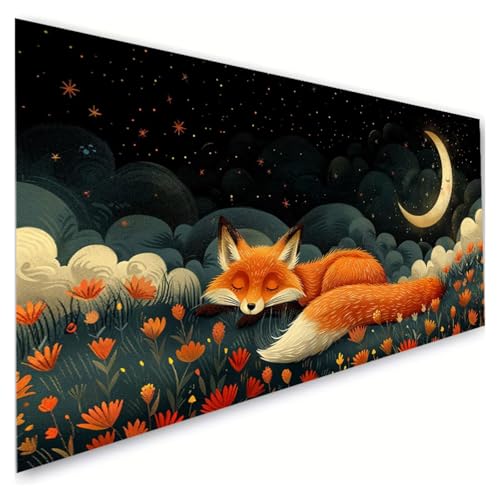 Diamond Painting Erwachsene Groß XXL 40x90cm, 5D Diamant Painting Bilder Füchse Diamond Paintings Kinder Mond Diamond-painting, DIY Mosaikherstellung Basteln Mädchen Geschenke, Deko Wohnzimmer G2-80 Diamond Painting Erwachsene Groß XXL 40x90cm, 5D Diamant Painting Bilder Füchse Diamond Paintings Kinder Mond Diamond-painting, DIY Mosaikherstellung Basteln Mädchen Geschenke, Deko Wohnzimmer G2-80 von RSZYUUNG