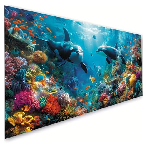 Diamond Painting Erwachsene Groß XXL 40x90cm,5D Diamant Painting Bilder Koralle Diamond Paintings Kinder Delphin Diamond-painting,DIY Mosaikherstellung Basteln Mädchen Geschenke,Deko Wohnzimmer G2-606 Diamond Painting Erwachsene Groß XXL 40x90cm,5D Diamant Painting Bilder Koralle Diamond Paintings Kinder Delphin Diamond-painting,DIY Mosaikherstellung Basteln Mädchen Geschenke,Deko Wohnzimmer G2-606 von RSZYUUNG