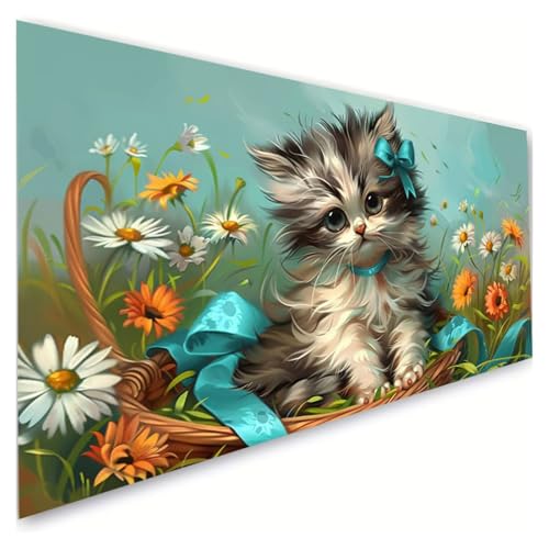 Diamond Painting Erwachsene Groß XXL 50x100cm, 5D Diamant Painting Bilder Katze Diamond Paintings Kinder Gänseblümchen Diamond-painting, DIY Mosaikherstellung Basteln Mädchen, Deko Wohnzimmer G2-76 Diamond Painting Erwachsene Groß XXL 50x100cm, 5D Diamant Painting Bilder Katze Diamond Paintings Kinder Gänseblümchen Diamond-painting, DIY Mosaikherstellung Basteln Mädchen, Deko Wohnzimmer G2-76 von RSZYUUNG