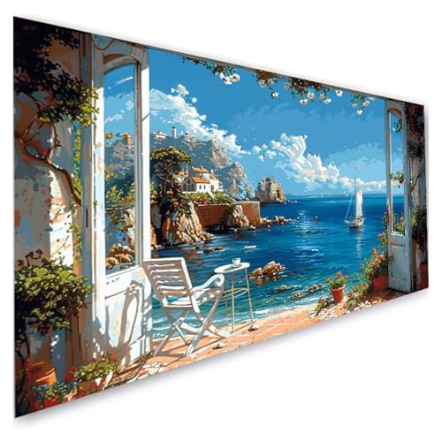 Diamond Painting Erwachsene Groß XXL 60x120cm, 5D Diamant Painting Bilder Meer Diamond Paintings Kinder Wolken Diamond-painting, DIY Mosaikherstellung Basteln Mädchen Geschenke, Deko Wohnzimmer G2-678 Diamond Painting Erwachsene Groß XXL 60x120cm, 5D Diamant Painting Bilder Meer Diamond Paintings Kinder Wolken Diamond-painting, DIY Mosaikherstellung Basteln Mädchen Geschenke, Deko Wohnzimmer G2-678 von RSZYUUNG