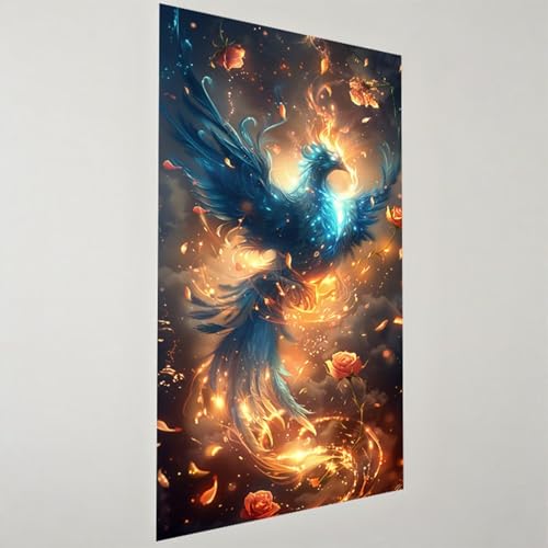 Diamond Painting Erwachsene Groß XXL 60x120cm,5D Diamant Painting Bilder Phönix Diamond Paintings Kinder Blume Diamond-painting,DIY Mosaikherstellung Basteln Mädchen Geschenke,Deko Wohnzimmer G2-1062 von RSZYUUNG