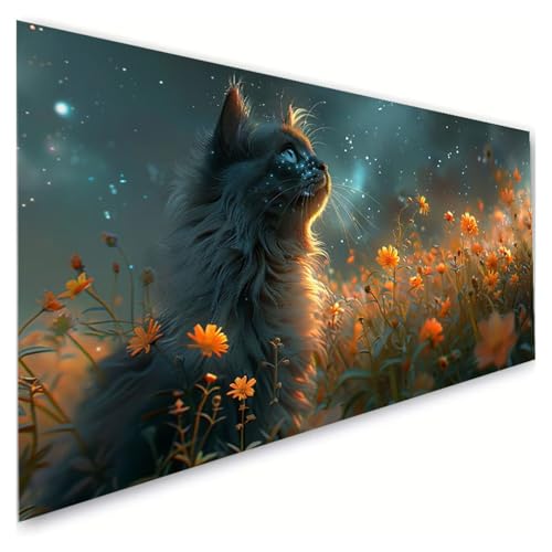 Diamond Painting Erwachsene Groß XXL 70x140cm, 5D Diamant Painting Bilder Tier Diamond Paintings Kinder Katze Diamond-painting, DIY Mosaikherstellung Basteln Mädchen Geschenke, Deko Wohnzimmer G2-932 von RSZYUUNG