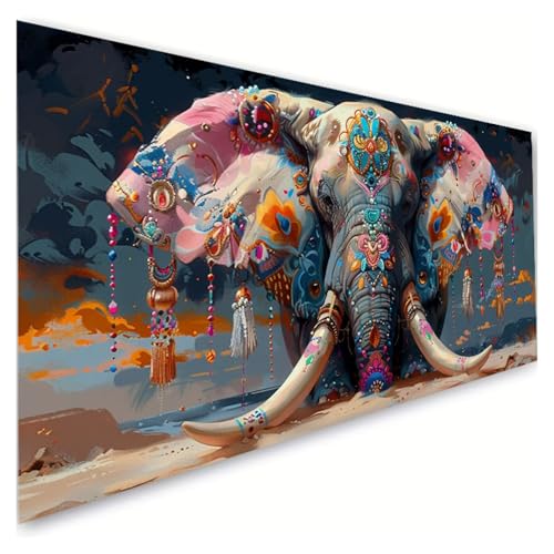 Diamond Painting Erwachsene Groß XXL 70x140cm,5D Diamant Painting Bilder Elefant Diamond Paintings Kinder Tier Diamond-painting,DIY Mosaikherstellung Basteln Mädchen Geschenke,Deko Wohnzimmer G2-938 von RSZYUUNG