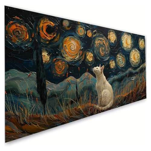 Diamond Painting Erwachsene Groß XXL 70x140cm,5D Diamant Painting Bilder Katze Diamond Paintings Kinder Wirbel Diamond-painting,DIY Mosaikherstellung Basteln Mädchen Geschenke,Deko Wohnzimmer G2-624 Diamond Painting Erwachsene Groß XXL 70x140cm,5D Diamant Painting Bilder Katze Diamond Paintings Kinder Wirbel Diamond-painting,DIY Mosaikherstellung Basteln Mädchen Geschenke,Deko Wohnzimmer G2-624 von RSZYUUNG