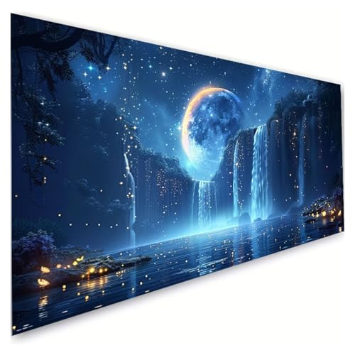 Diamond Painting Erwachsene Groß XXL 80x160cm,5D Diamant Painting Bilder Wasserfall Diamond Paintings Kinder Mond Diamond-painting,DIY Mosaikherstellung Basteln Mädchen Geschenke,Deko Wohnzimmer G2-48 Diamond Painting Erwachsene Groß XXL 80x160cm,5D Diamant Painting Bilder Wasserfall Diamond Paintings Kinder Mond Diamond-painting,DIY Mosaikherstellung Basteln Mädchen Geschenke,Deko Wohnzimmer G2-48 von RSZYUUNG