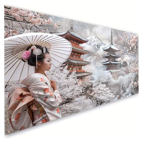 Diamond Painting Japan Diamond Painting Erwachsene Groß XXL 10x20cm,5D Diamant Paintings Bilder Winter Malen Nach Zahlen Anfänger,DIY Full Drill Diamant Malerei Stickerei Bastelset,Zimmer Deko G2-947 von RSZYUUNG