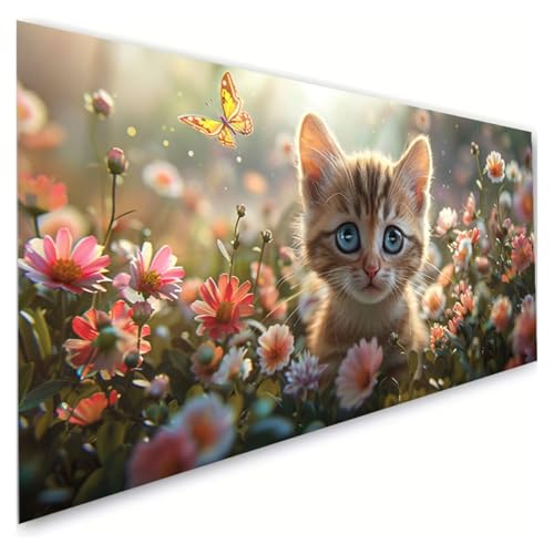 Diamond Painting Katze Diamond Painting Erwachsene Groß XXL 40x90cm, 5D Diamant Paintings Bilder Blume Malen Nach Zahlen Anfänger, DIY Full Drill Diamant Malerei Stickerei Bastelset, Zimmer Deko G2-25 Diamond Painting Katze Diamond Painting Erwachsene Groß XXL 40x90cm, 5D Diamant Paintings Bilder Blume Malen Nach Zahlen Anfänger, DIY Full Drill Diamant Malerei Stickerei Bastelset, Zimmer Deko G2-25 von RSZYUUNG