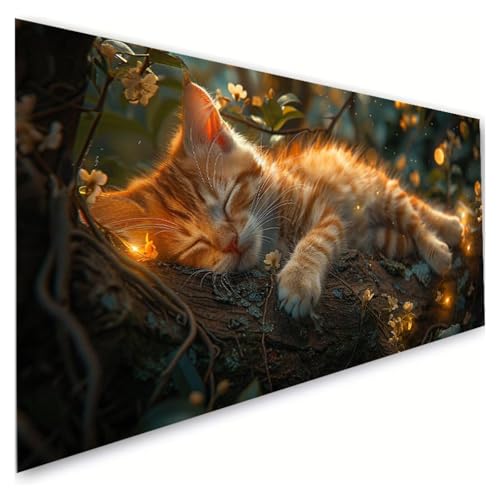 Diamond Painting Katze Diamond Painting Erwachsene Groß XXL 50x100cm, 5D Diamant Paintings Bilder Baum Malen Nach Zahlen Anfänger, DIY Full Drill Diamant Malerei Stickerei Bastelset, Zimmer Deko G2-85 Diamond Painting Katze Diamond Painting Erwachsene Groß XXL 50x100cm, 5D Diamant Paintings Bilder Baum Malen Nach Zahlen Anfänger, DIY Full Drill Diamant Malerei Stickerei Bastelset, Zimmer Deko G2-85 von RSZYUUNG