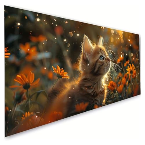 Diamond Painting Katze Diamond Painting Erwachsene Groß XXL 80x160cm, 5D Diamant Paintings Bilder Gänseblümchen Malen Nach Zahlen Anfänger, DIY Diamant Malerei Stickerei Bastelset, Zimmer Deko G2-67 Diamond Painting Katze Diamond Painting Erwachsene Groß XXL 80x160cm, 5D Diamant Paintings Bilder Gänseblümchen Malen Nach Zahlen Anfänger, DIY Diamant Malerei Stickerei Bastelset, Zimmer Deko G2-67 von RSZYUUNG