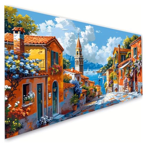 Diamond Painting Kleine Stadt Diamond Painting Erwachsene Groß XXL 60x120cm, 5D Diamant Paintings Bilder Häuser Malen Nach Zahlen Anfänger, DIY Diamant Malerei Stickerei Bastelset, Zimmer Deko G2-549 Diamond Painting Kleine Stadt Diamond Painting Erwachsene Groß XXL 60x120cm, 5D Diamant Paintings Bilder Häuser Malen Nach Zahlen Anfänger, DIY Diamant Malerei Stickerei Bastelset, Zimmer Deko G2-549 von RSZYUUNG