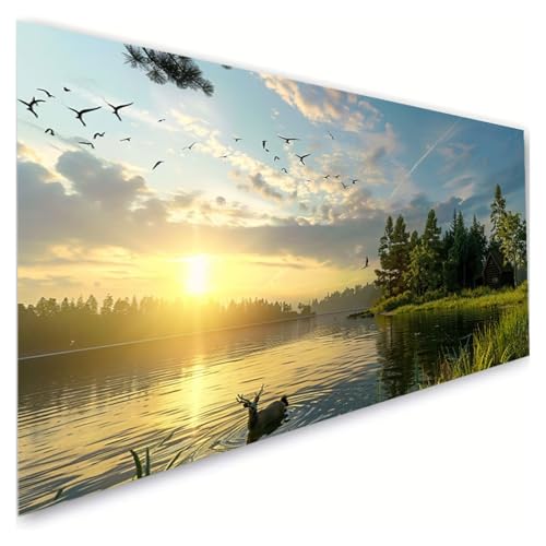 Diamond Painting Landschaft Diamond Painting Erwachsene Groß XXL 80x160cm, 5D Diamant Paintings Bilder Himmel Malen Nach Zahlen Anfänger, DIY Diamant Malerei Stickerei Bastelset, Zimmer Deko G2-949 von RSZYUUNG