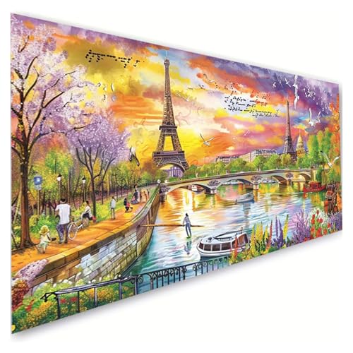 Diamond Painting Landschaft Diamond Painting Erwachsene Groß XXL 80x160cm, 5D Diamant Paintings Bilder Tier Malen Nach Zahlen Anfänger, DIY Full Drill Diamant Malerei Bastelset, Zimmer Deko G2-957 von RSZYUUNG