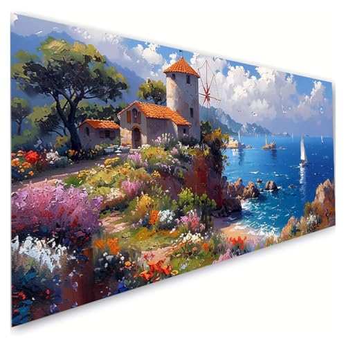Diamond Painting Leuchtturm Diamond Painting Erwachsene Groß XXL 50x100cm, 5D Diamant Paintings Bilder Boot Malen Nach Zahlen Anfänger, DIY Full Drill Diamant Malerei Bastelset, Zimmer Deko G2-675 Diamond Painting Leuchtturm Diamond Painting Erwachsene Groß XXL 50x100cm, 5D Diamant Paintings Bilder Boot Malen Nach Zahlen Anfänger, DIY Full Drill Diamant Malerei Bastelset, Zimmer Deko G2-675 von RSZYUUNG