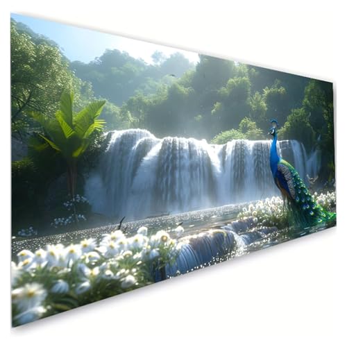 Diamond Painting Pfau Diamond Painting Erwachsene Groß XXL 30x60cm, 5D Diamant Paintings Bilder Wasserfall Malen Nach Zahlen Anfänger, DIY Full Drill Diamant Malerei Bastelset, Zimmer Deko G2-513 Diamond Painting Pfau Diamond Painting Erwachsene Groß XXL 30x60cm, 5D Diamant Paintings Bilder Wasserfall Malen Nach Zahlen Anfänger, DIY Full Drill Diamant Malerei Bastelset, Zimmer Deko G2-513 von RSZYUUNG