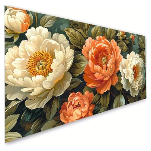 Diamond Painting Pfingstrose Diamond Painting Erwachsene Groß XXL 100x180cm, 5D Diamant Paintings Bilder Anlage Malen Nach Zahlen Anfänger, DIY Diamant Malerei Stickerei Bastelset, Zimmer Deko G2-617 von RSZYUUNG