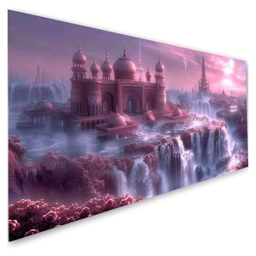 Diamond Painting Schloss Diamond Painting Erwachsene Groß XXL 70x140cm, 5D Diamant Paintings Bilder Wasserfall Malen Nach Zahlen Anfänger, DIY Diamant Malerei Stickerei Bastelset, Zimmer Deko G2-555 Diamond Painting Schloss Diamond Painting Erwachsene Groß XXL 70x140cm, 5D Diamant Paintings Bilder Wasserfall Malen Nach Zahlen Anfänger, DIY Diamant Malerei Stickerei Bastelset, Zimmer Deko G2-555 von RSZYUUNG