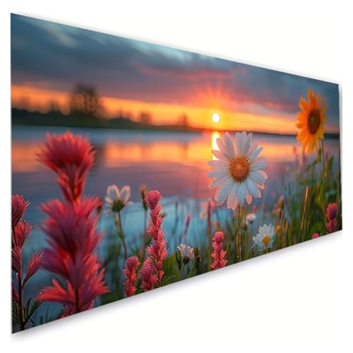 Diamond Painting Sonnenblume Diamond Painting Erwachsene Groß XXL 10x20cm, 5D Diamant Paintings Bilder Gänseblümchen Malen Nach Zahlen Anfänger, DIY Diamant Malerei Bastelset, Zimmer Deko G2-965 von RSZYUUNG