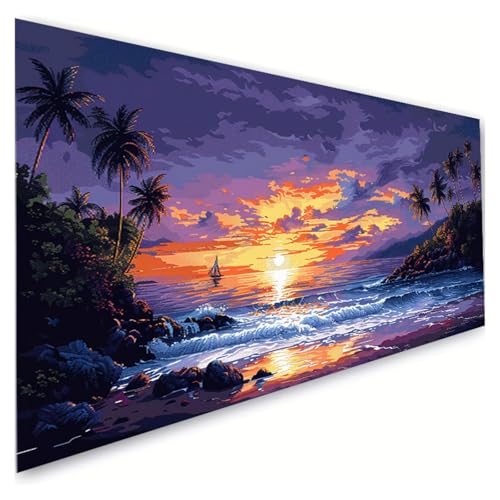 Diamond Painting Strand Diamond Painting Erwachsene Groß XXL 60x120cm,5D Diamant Paintings Bilder Kokosnussbäume Malen Nach Zahlen Anfänger,DIY Diamant Malerei Stickerei Bastelset,Zimmer Deko G2-685 Diamond Painting Strand Diamond Painting Erwachsene Groß XXL 60x120cm,5D Diamant Paintings Bilder Kokosnussbäume Malen Nach Zahlen Anfänger,DIY Diamant Malerei Stickerei Bastelset,Zimmer Deko G2-685 von RSZYUUNG