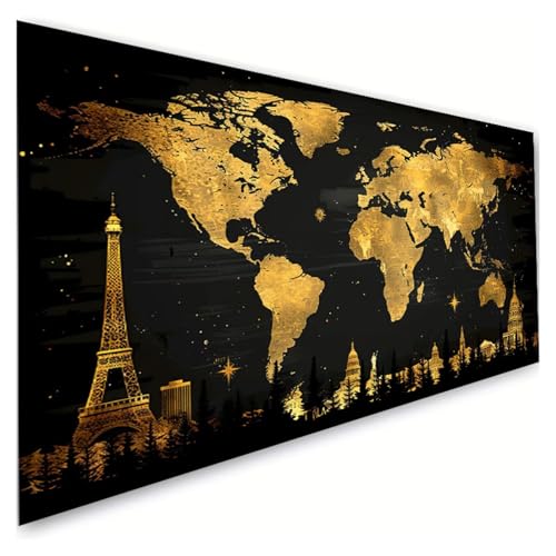 Diamond Painting Weltkarte Diamond Painting Erwachsene Groß XXL 70x140cm, 5D Diamant Paintings Bilder Eisenturm Malen Nach Zahlen Anfänger, DIY Diamant Malerei Stickerei Bastelset, Zimmer Deko G2-517 Diamond Painting Weltkarte Diamond Painting Erwachsene Groß XXL 70x140cm, 5D Diamant Paintings Bilder Eisenturm Malen Nach Zahlen Anfänger, DIY Diamant Malerei Stickerei Bastelset, Zimmer Deko G2-517 von RSZYUUNG