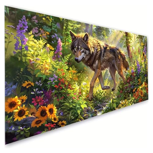 Diamond Painting Wolf Diamond Painting Erwachsene Groß XXL 80x160cm,5D Diamant Paintings Bilder Anlage Malen Nach Zahlen Anfänger,DIY Full Drill Diamant Malerei Stickerei Bastelset,Zimmer Deko G2-145 Diamond Painting Wolf Diamond Painting Erwachsene Groß XXL 80x160cm,5D Diamant Paintings Bilder Anlage Malen Nach Zahlen Anfänger,DIY Full Drill Diamant Malerei Stickerei Bastelset,Zimmer Deko G2-145 von RSZYUUNG