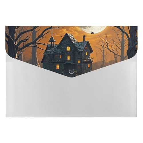 Aktenordner aus Kunststoff, gruselig, Halloween, bedruckt, Briefgröße, tragbare Ordner, 6 Fächer, Organizer für Zuhause und Büro Aktenordner aus Kunststoff, gruselig, Halloween, bedruckt, Briefgröße, tragbare Ordner, 6 Fächer, Organizer für Zuhause und Büro von RTBKLYQ