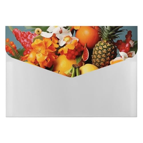 Aktenordner aus Kunststoff, tropische Früchte und Blumen, bedruckt, Briefgröße, tragbare Ordner, 6 Fächer, Organizer für Zuhause und Büro Aktenordner aus Kunststoff, tropische Früchte und Blumen, bedruckt, Briefgröße, tragbare Ordner, 6 Fächer, Organizer für Zuhause und Büro von RTBKLYQ
