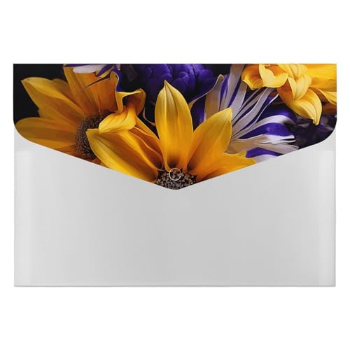 Aktenordner aus Kunststoff, umweltfreundlich, mit Blumen, bedruckt, Briefgröße, tragbare Ordner, 6 Fächer, Organizer für Zuhause und Büro Aktenordner aus Kunststoff, umweltfreundlich, mit Blumen, bedruckt, Briefgröße, tragbare Ordner, 6 Fächer, Organizer für Zuhause und Büro von RTBKLYQ