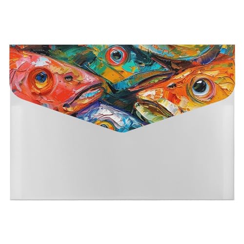 Dateiordner Kunststoff Ordner Lebendige Fische Malerei Gedruckte Dateiordner Brief Größe Tragbare Ordner 6 Tasche Archiforganisator für Thu Dateiordner Kunststoff Ordner Lebendige Fische Malerei Gedruckte Dateiordner Brief Größe Tragbare Ordner 6 Tasche Archiforganisator für Thu von RTBKLYQ