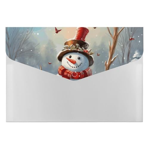 Dokumentenmappen, Kunststoff, Schneemann, Weihnachten, bedruckt, Briefgröße, tragbare Ordner, 6 Fächer, Organizer für Zuhause und Büro Dokumentenmappen, Kunststoff, Schneemann, Weihnachten, bedruckt, Briefgröße, tragbare Ordner, 6 Fächer, Organizer für Zuhause und Büro von RTBKLYQ