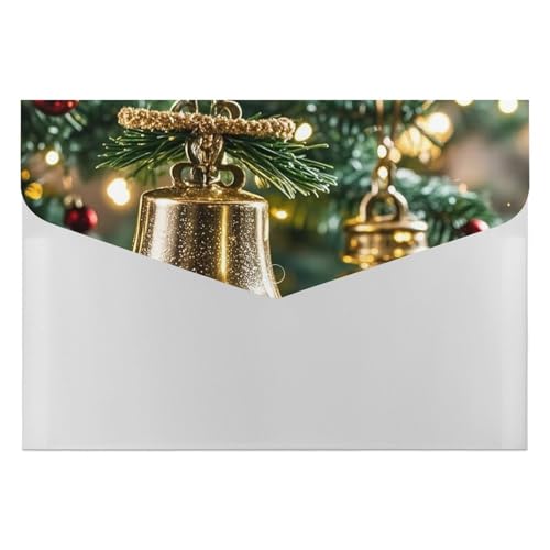 Dokumentenmappen, Kunststoff, Weihnachtsglocke, bedruckt, Briefgröße, tragbare Ordner, 6 Fächer, Organizer für Zuhause und Büro Dokumentenmappen, Kunststoff, Weihnachtsglocke, bedruckt, Briefgröße, tragbare Ordner, 6 Fächer, Organizer für Zuhause und Büro von RTBKLYQ